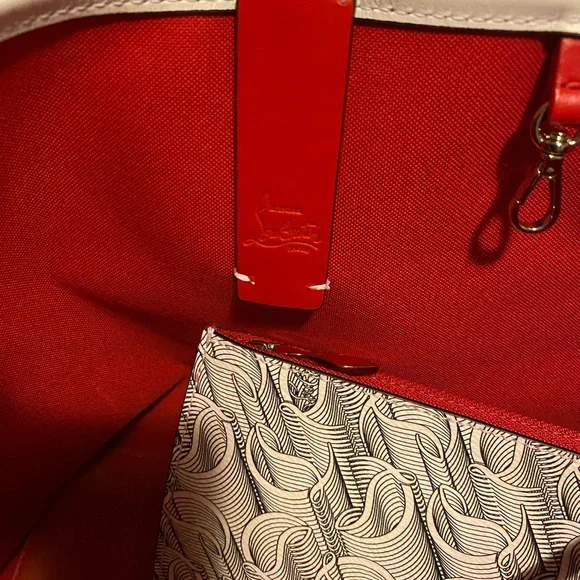 *****SOLD*****Christian Louboutin Small CABATA Spiked Studded Toile - Picture 4 of 14